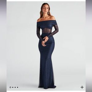 Navy prom dress